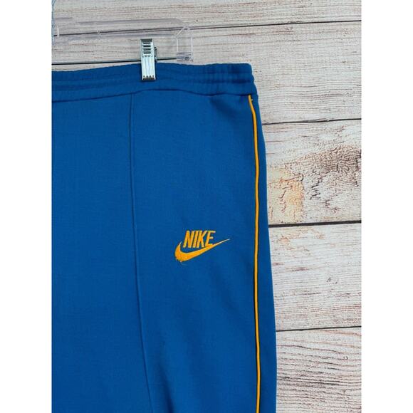 Vintage 80's Nike Track Sweatpants Men's Size‎ XL Blue/Gold Embroidered - Picture 4 of 13